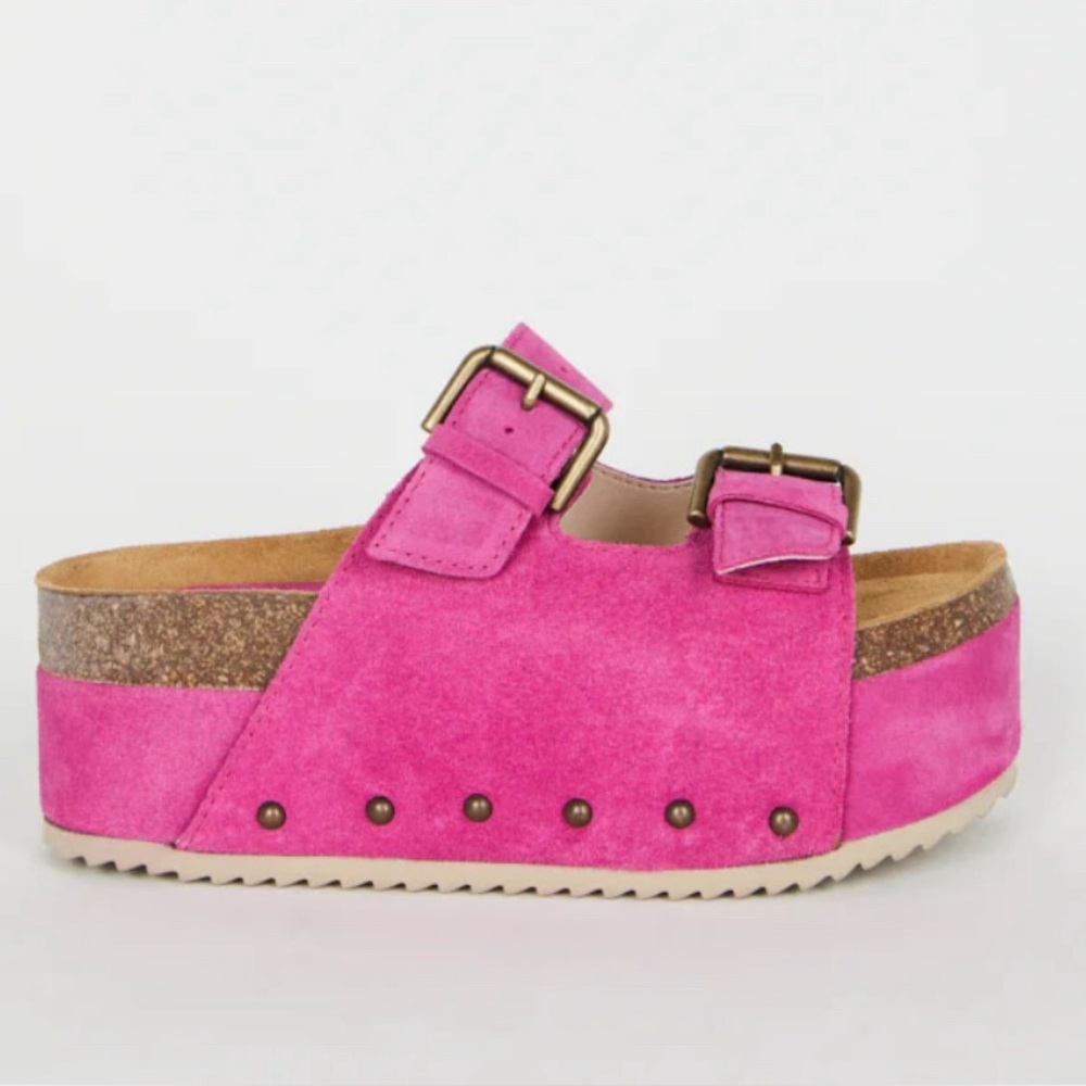 Free People Pink Platform Sandals